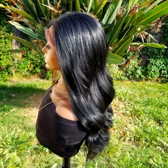 🌻Full Lace Wig 100% HUMAN HAIR BLEND - Picture 11 of 11